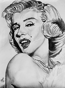 223x300 Marilyn Monroe Portrait Drawings - Marilyn Monroe Portrait Drawing