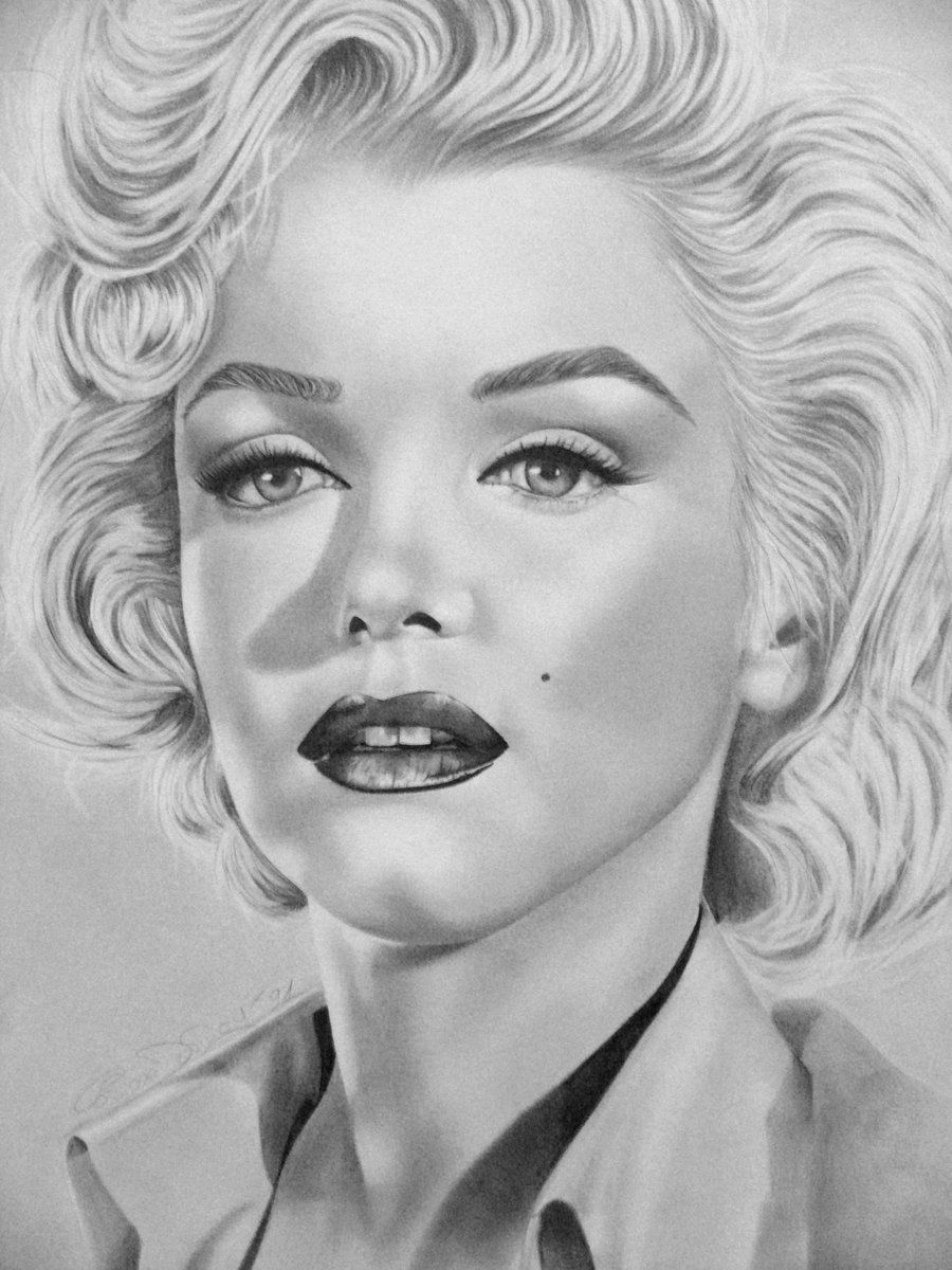 900x1200 miss monroe marilyn monroe drawing - Marilyn Monroe Portrait Drawing