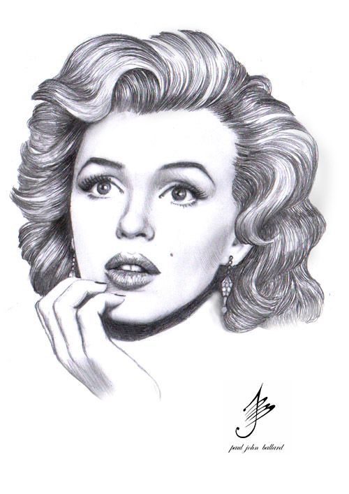 Marilyn Monroe Portrait Drawing at PaintingValley.com | Explore ...