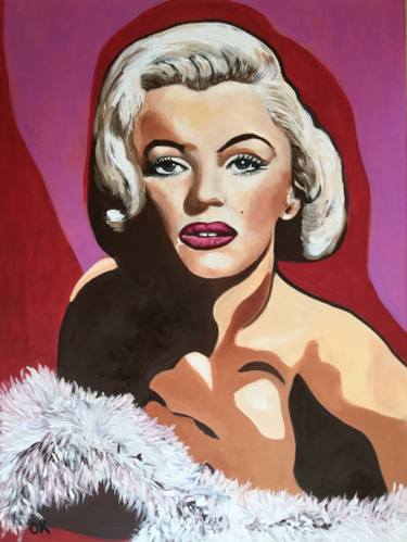 375x499 Marilyn Monroe Goddess Of Hollywood Portrait Oil And Acrylic - Marilyn Monroe Portrait Drawing