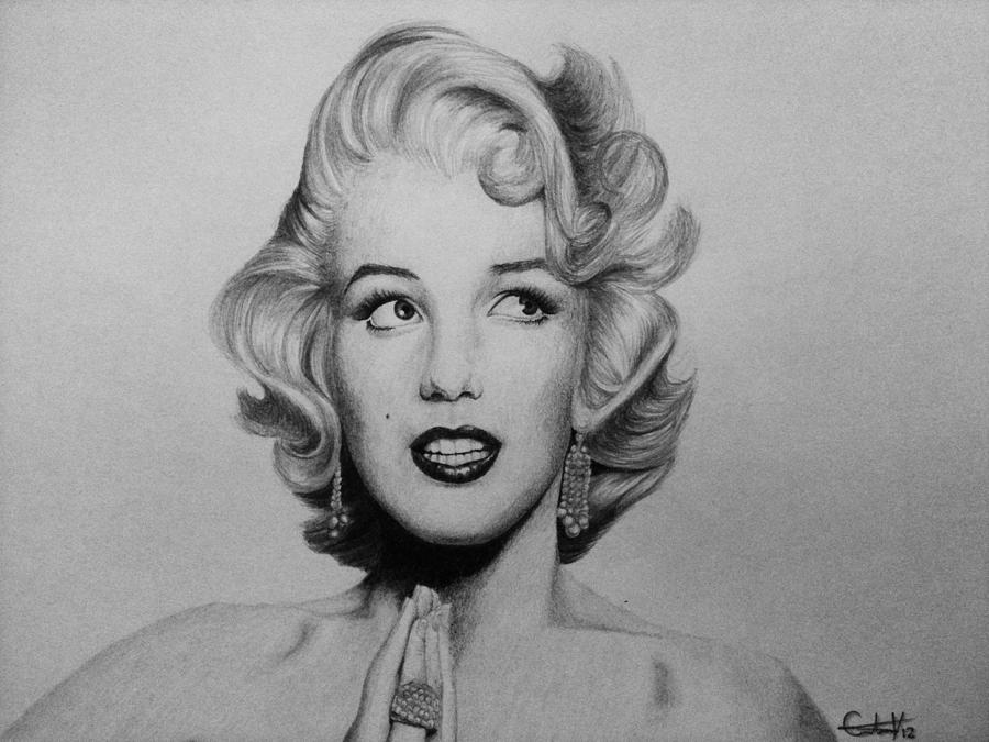 900x675 Marilyn Monroe Drawing - Marilyn Monroe Portrait Drawing