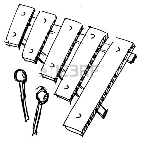 450x450 pix for gt marimba sketch sketching sketches, percussion, drawings - Marimba Drawing