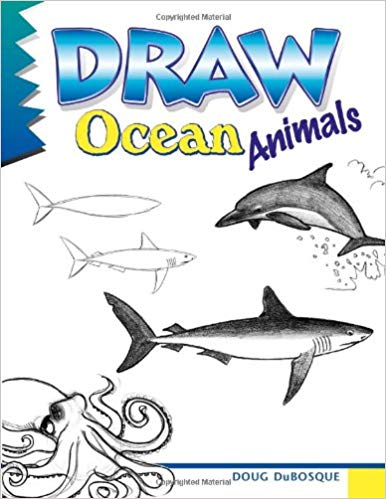 386x499 draw ocean animals doug dubosque books - Marine Animals Drawing