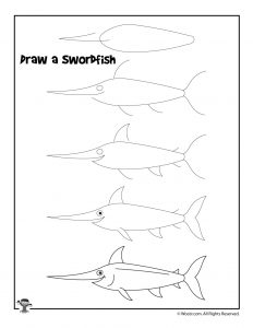 232x300 How To Draw For Kids Ocean Animals To Draw, Step - Marine Animals Drawing