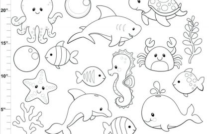 420x270 marine corps coloring pages free awesome marine animals drawing - Marine Animals Drawing