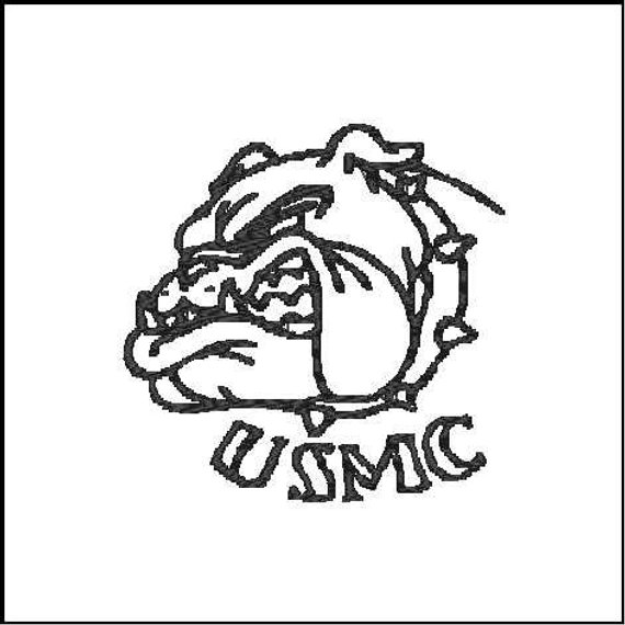 570x570 marine corps bulldog a digital download for machine etsy - Marine Corps Drawing