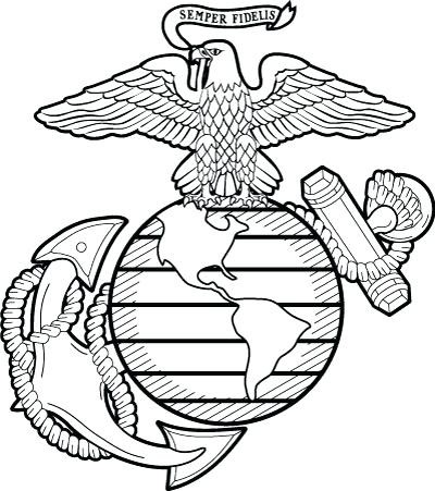 400x451 Marine Emblem Corps Vector Minivee - Marine Corps Emblem Drawing