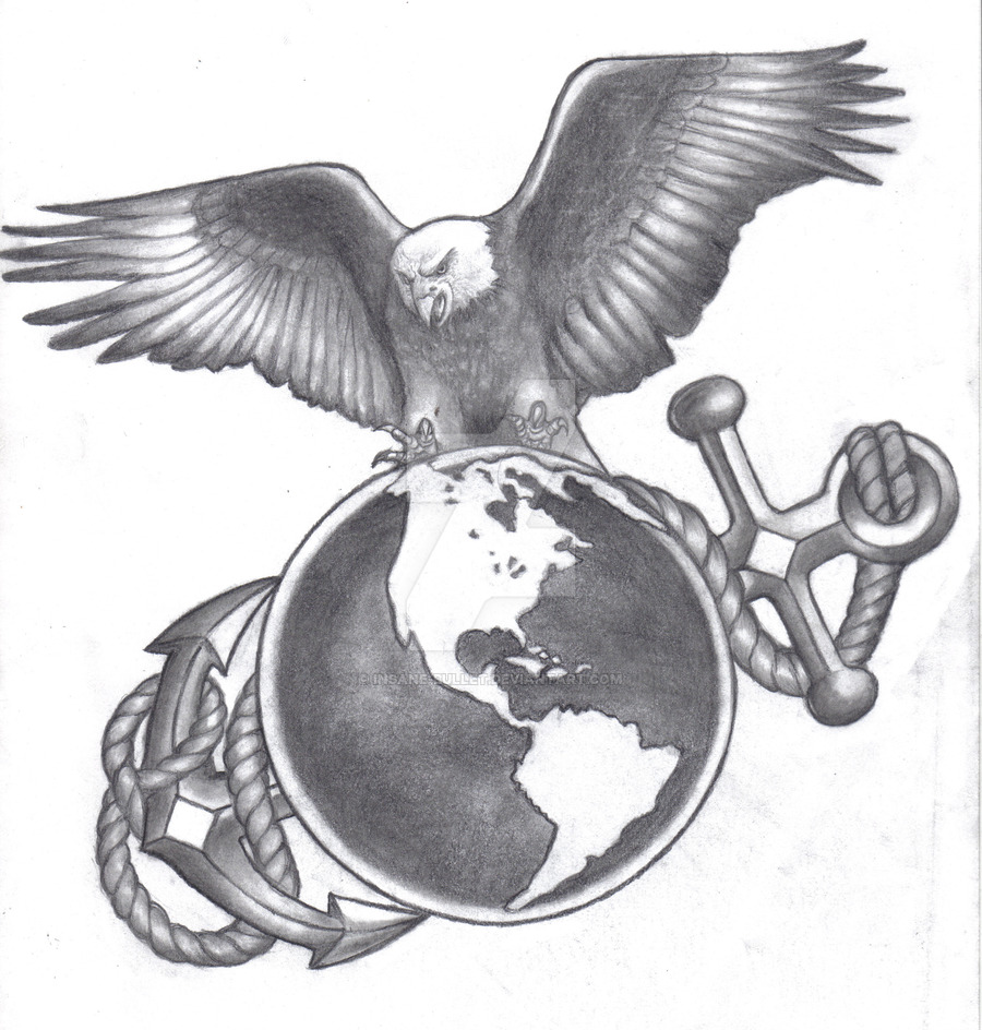 900x944 Marine Corps Logo - Marine Corps Emblem Drawing