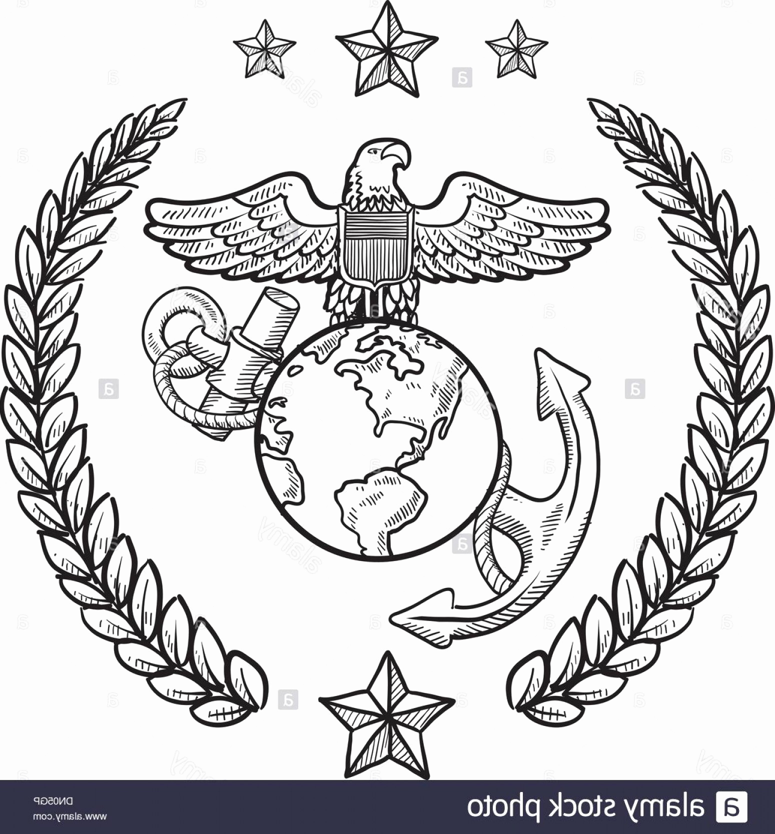 1549x1668 marine logo vector awesome marine corps symbol vector - Marine Corps Logo Drawing
