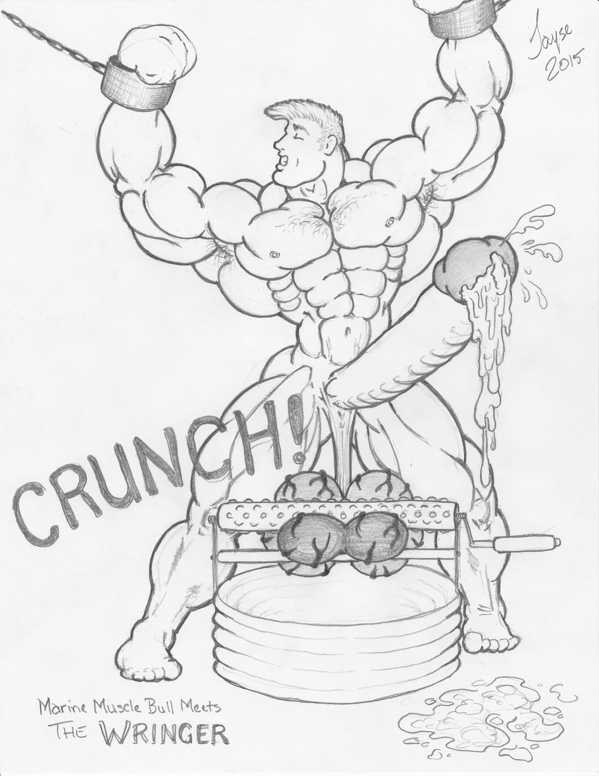1237x1600 Jayse's Brutal Ball Busting Drawings - Marine Drawings