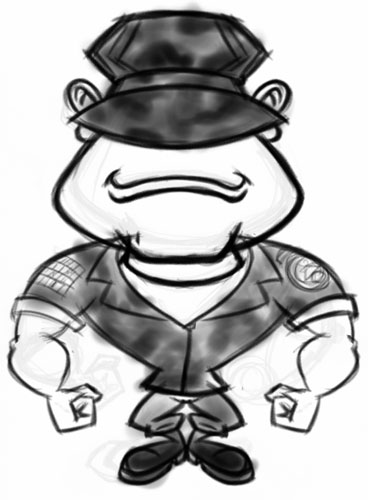 368x500 Young Marine Cartoon Character T Shirt Illustration - Marine Drawings