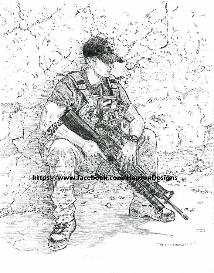 705x900 A U S Marine Drawing - Marine Drawings