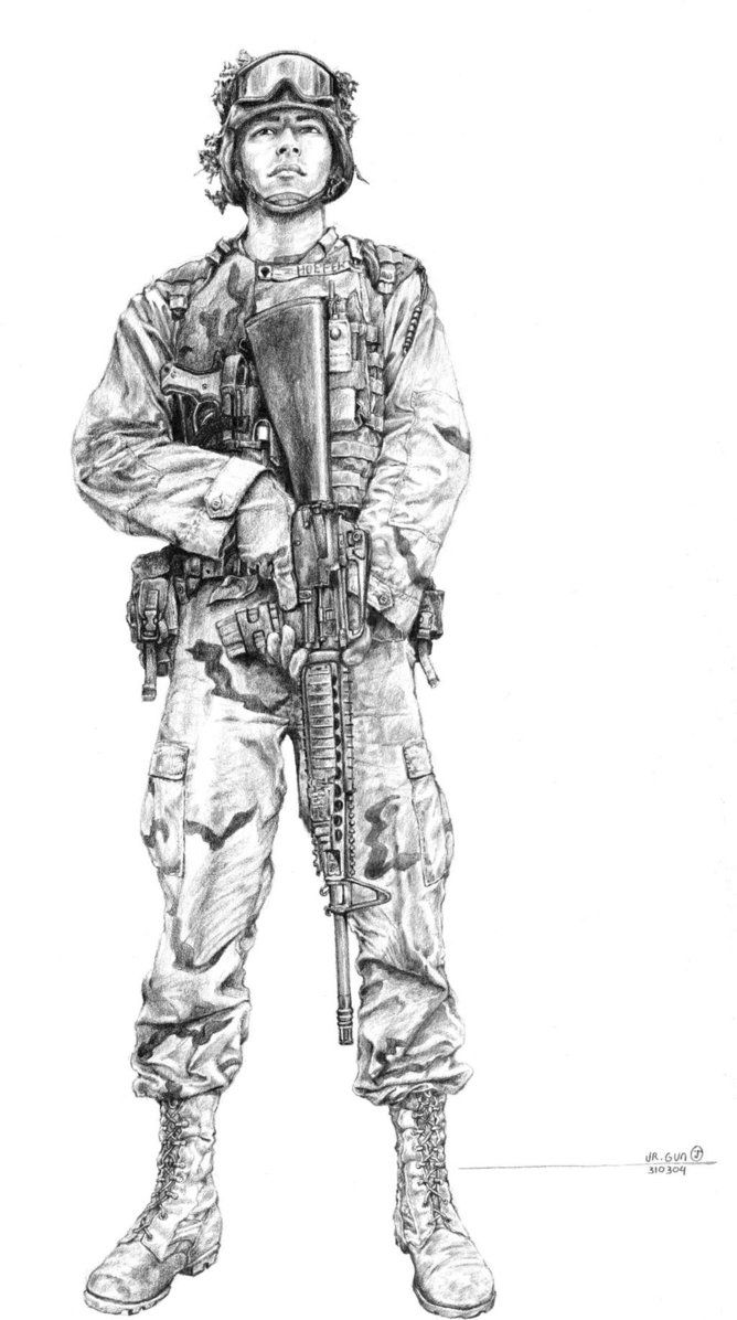 668x1196 Army Soldier Drawing C R E A T I V E A R T - Marine Soldier Drawing
