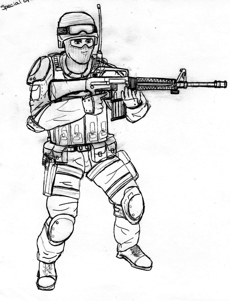 800x1049 Coloring Pages Of Army Soldiers Drawn Marine Soldier Pencil - Marine Soldier Drawing
