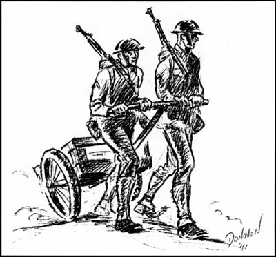 400x373 Opening Moves Marines Gear Up For War - Marine Soldier Drawing