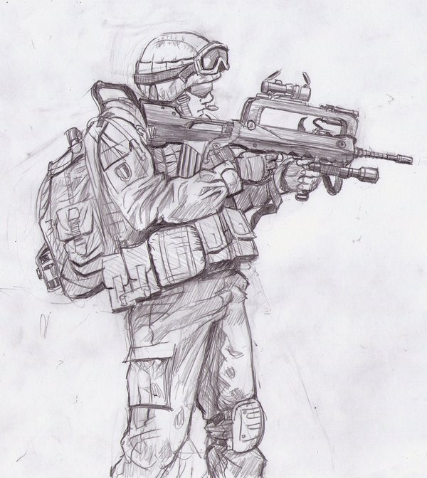 600x672 Marine Drawing Soilder For Free Download - Marine Soldier Drawing