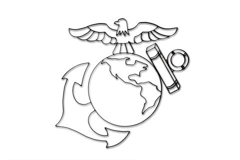 480x320 Us Marine Symbol Metal Wall Decor And Wall Art Sculpture All - Marine Symbol Drawing