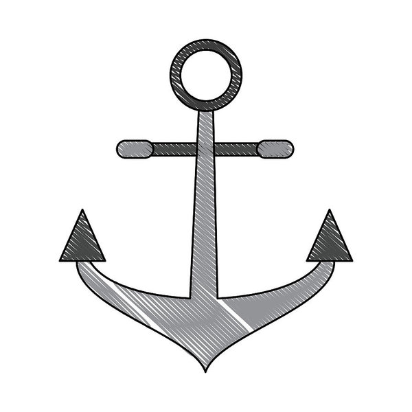 600x600 Anchor Marine Symbol Art Print - Marine Symbol Drawing