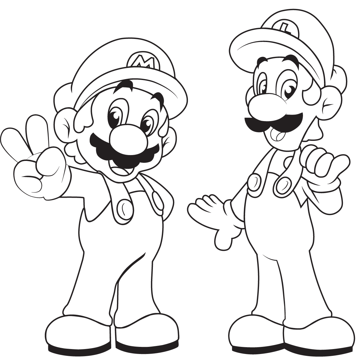 1173x1159 how to draw mario and luigi step - Mario And Luigi Drawing