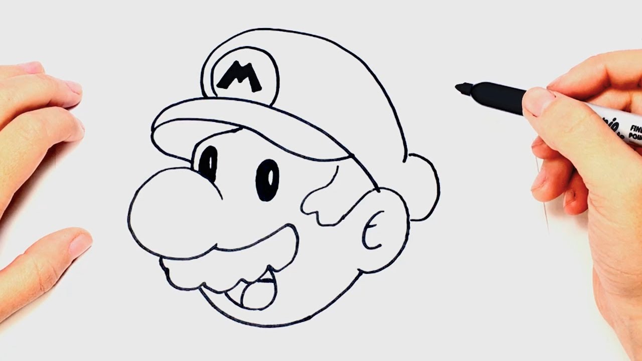 1280x720 how to draw mario bros mario bros easy draw tutorial - Mario Bros Drawing