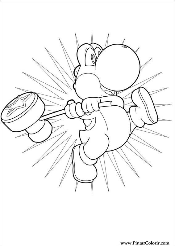 567x794 drawings to paint colour super mario bros - Mario Bros Drawing