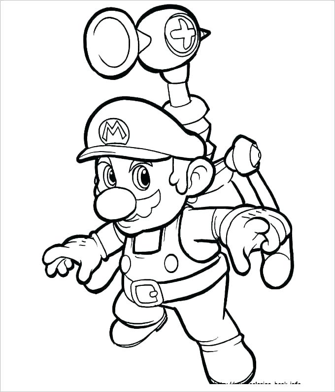 680x794 Mario Bros Coloring - Mario Brothers Drawings