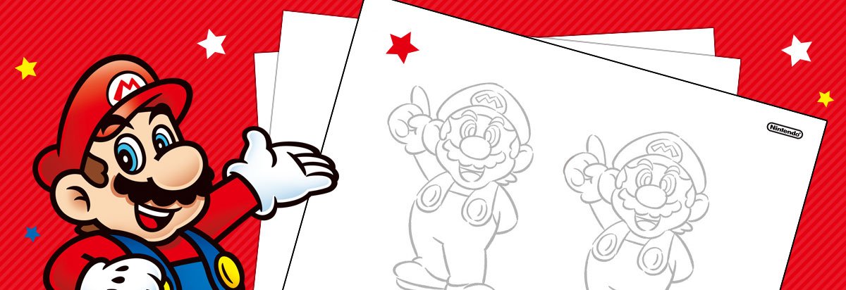 1200x412 How To Draw Mario - Mario Drawing
