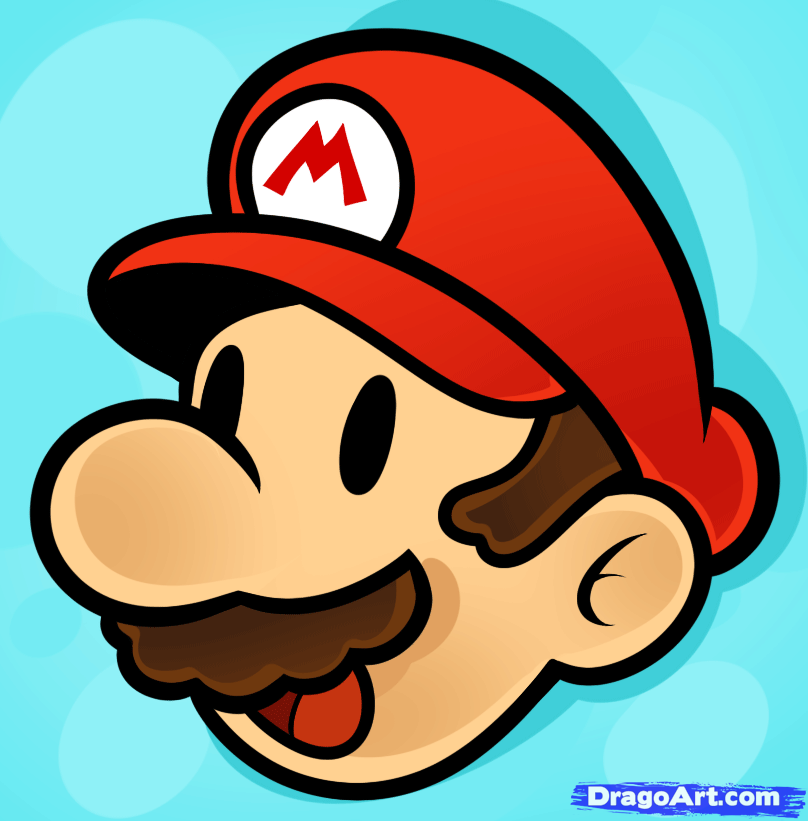 808x821 How To Draw Mario Easy, Step - Mario Drawing