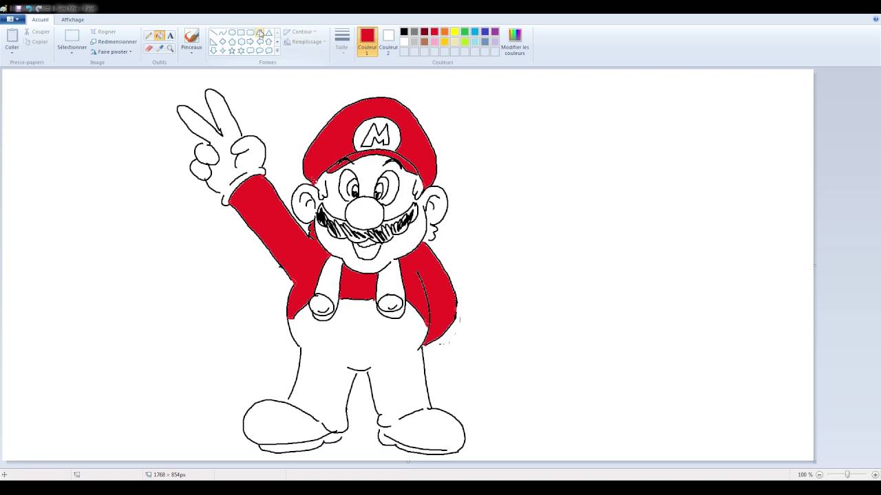 1280x720 How To Draw Super Mario - Mario Drawing