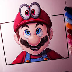 250x250 Mario And Cappy - Mario Drawing