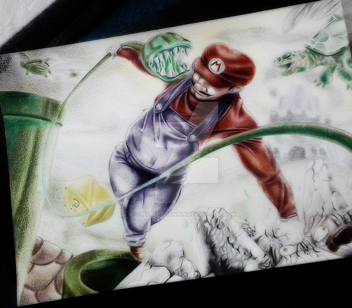 710x620 Super Mario Drawing - Mario Drawing