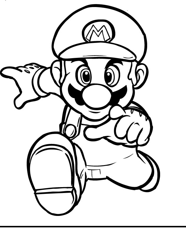 632x817 Super Mario Bros - Mario Drawing Book