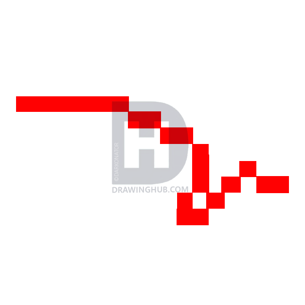 608x608 How To Draw Pixel Mario, Step - Mario Hat Drawing