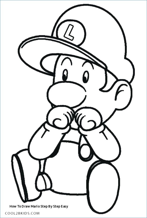 618x914 How To Draw Mario Step - Mario Hat Drawing