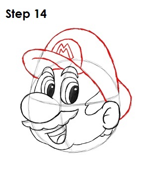 300x388 How To Draw Mario - Mario Hat Drawing