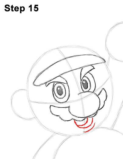 404x523 How To Draw Super Mario - Mario Hat Drawing