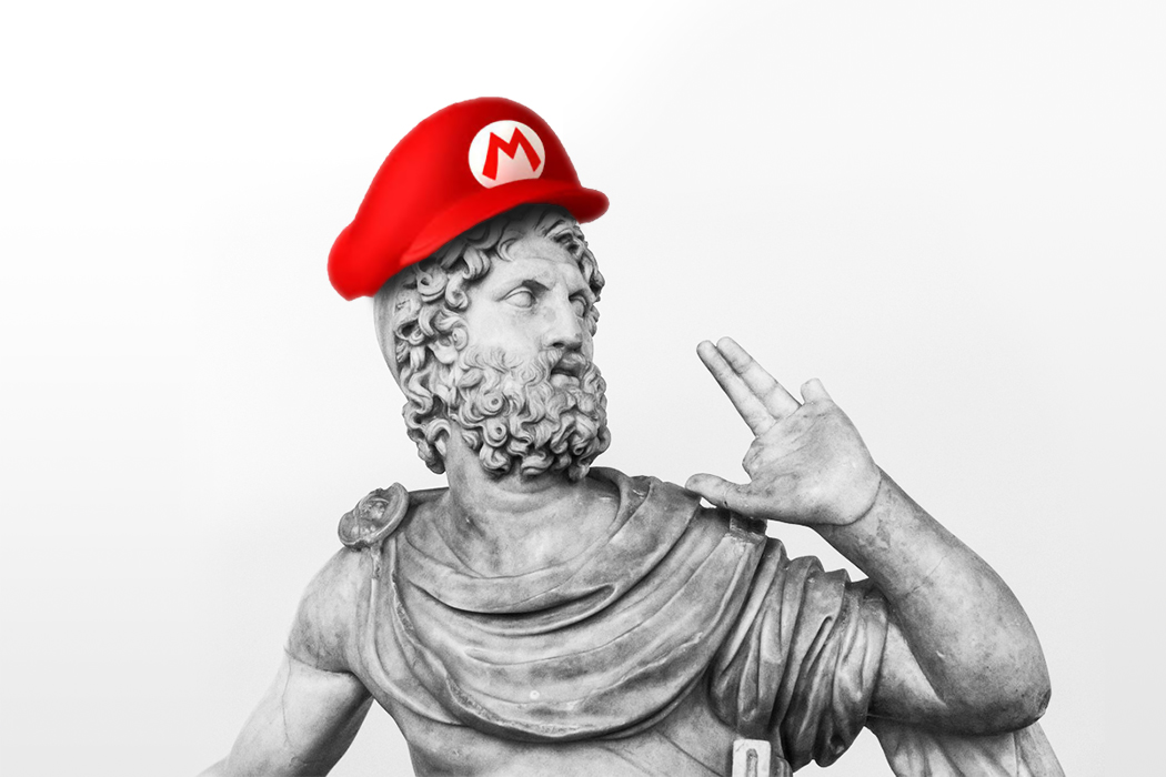 1050x700 super mario, homer's odyssey, and the meaning of marriage jstor - Mario Hat Drawing