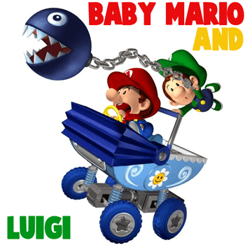 350x350 How To Draw Baby Mario And Luigi Team Riding Baby Stroller - Mario Kart Drawing