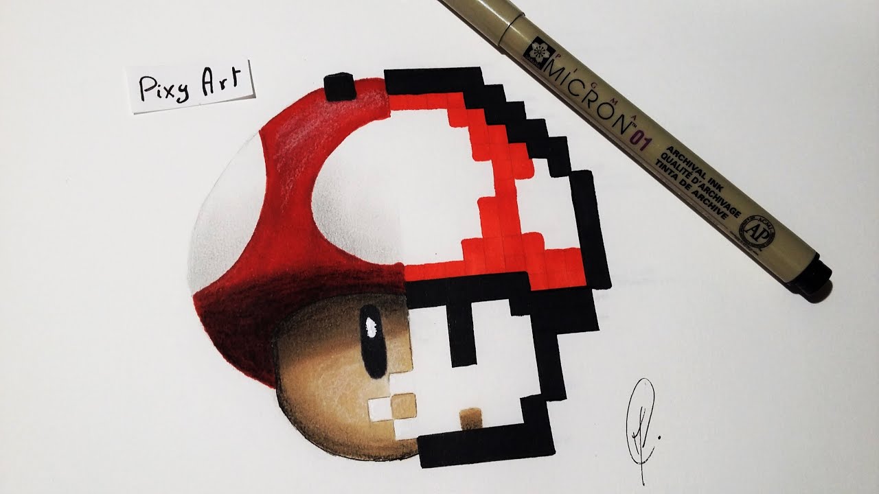 1280x720 Mario Mushroom Fantasy Drawing - Mario Mushroom Drawing