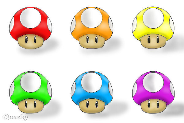 600x400 Mario Mushrooms A Cartoons Speedpaint Drawing - Mario Mushroom Drawing