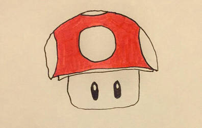 396x250 Mario Mushroom Drawing - Mario Mushroom Drawing