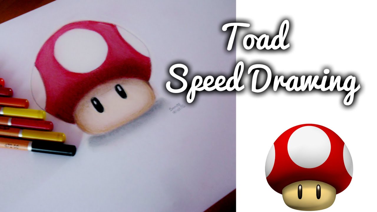 1280x720 Drawing Super Mario's Mushroom - Mario Mushroom Drawing