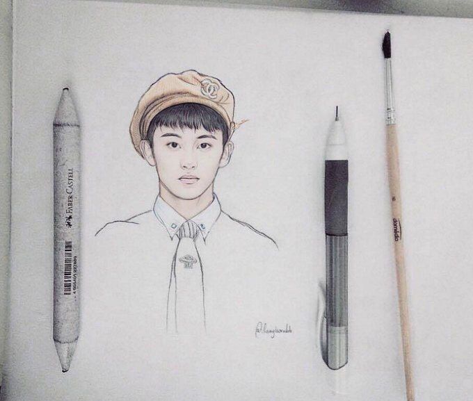 680x577 nct mark art nct wayv in fan art, kpop drawings, kpop - Mark Drawing