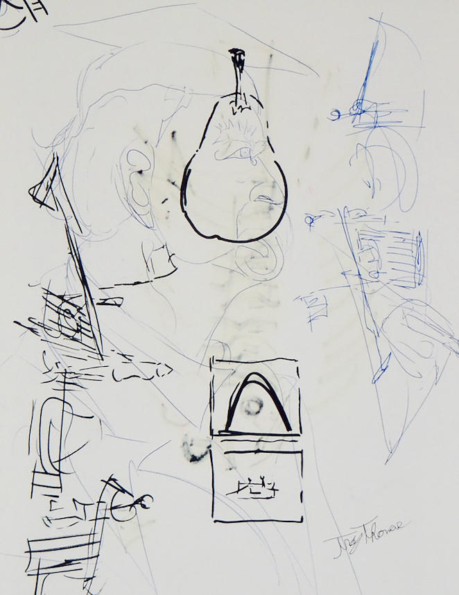 662x858 mark twain and pear set up drawing painting - Mark Twain Drawing