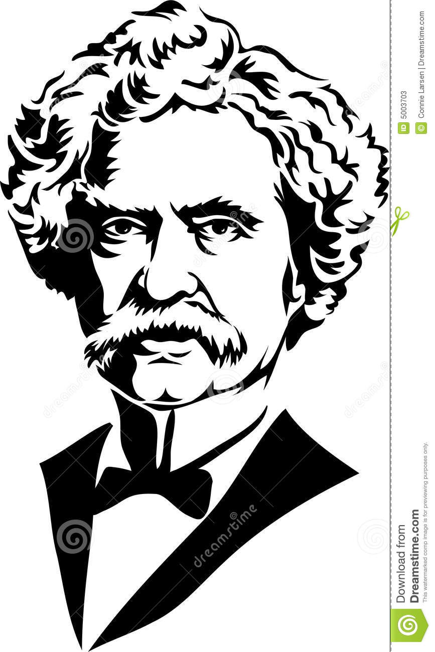 867x1300 mark twain clipart - Mark Twain Drawing