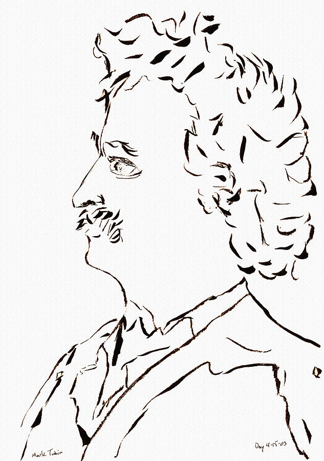 633x900 mark twain drawing - Mark Twain Drawing