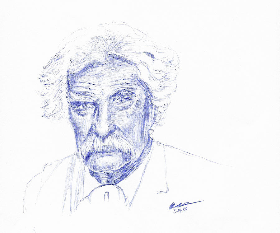 900x749 mark twain drawing - Mark Twain Drawing