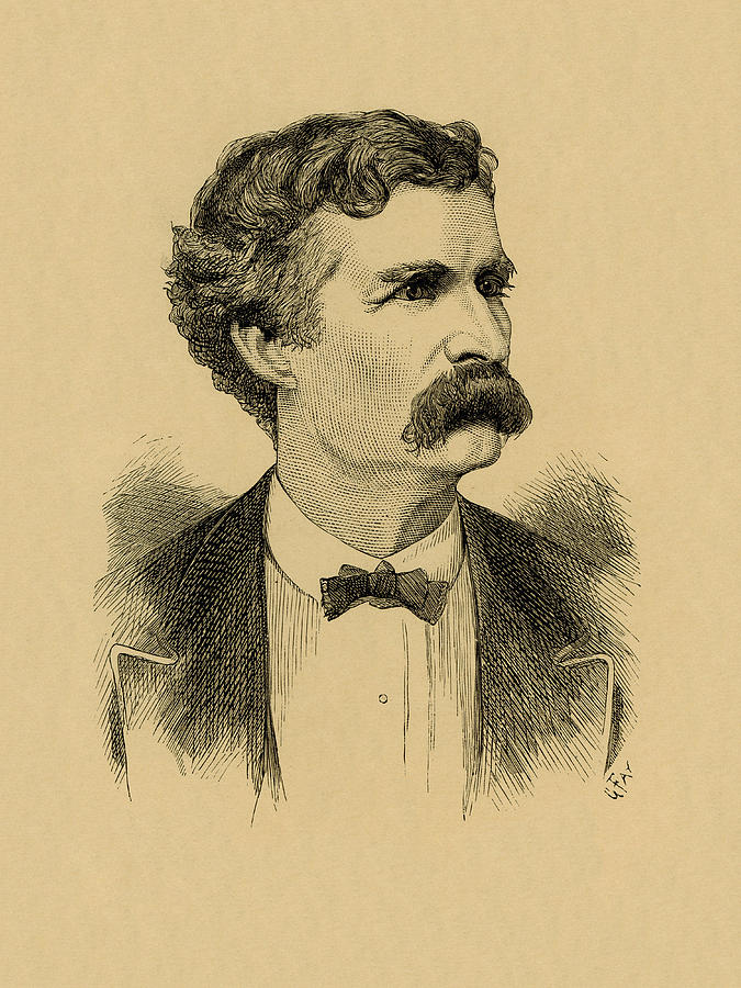 675x900 mark twain engraved portrait - Mark Twain Drawing