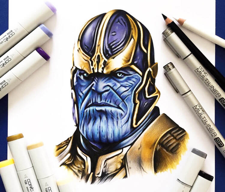 750x640 Thanos Marker Drawing - Marker Drawings