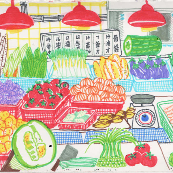 600x600 Sketchbook Market Drawings - Market Drawing